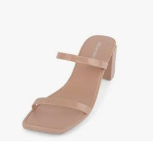 New Jeffrey Campbell Jamm-3 Jelly Slide Sandal Nude simple casual tan heels